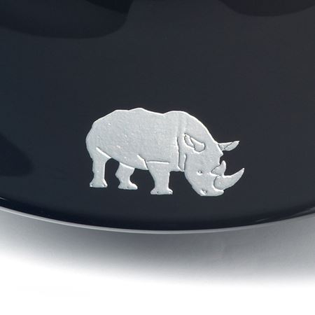 Black Crystal Rhino Bowl