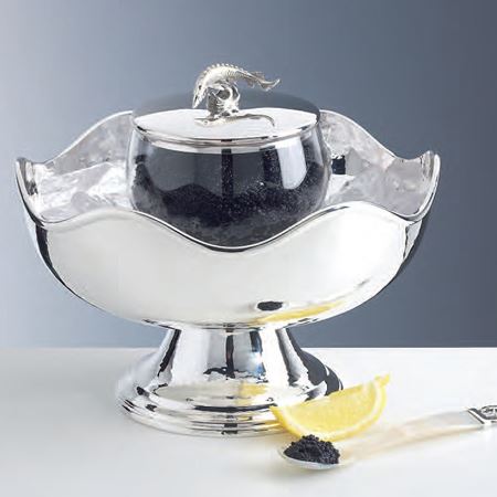 Inkerman Sterling Silver Footed Caviar Bowl