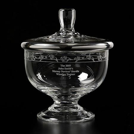 John Smith's Grand National large Crystal Sweet Jar with lid