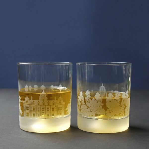 Westonbirt School Skyline Etched Glass Tumblers