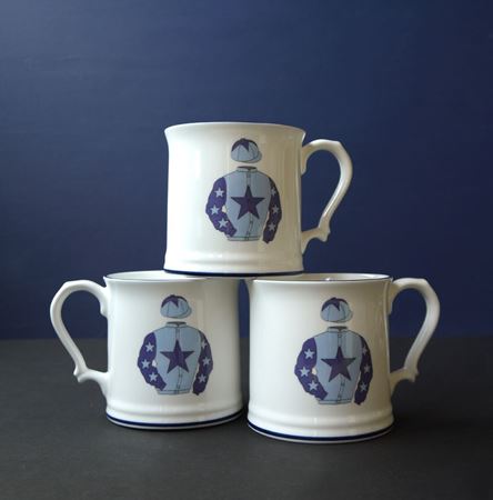 English Bone China Racing Colour Mug Set