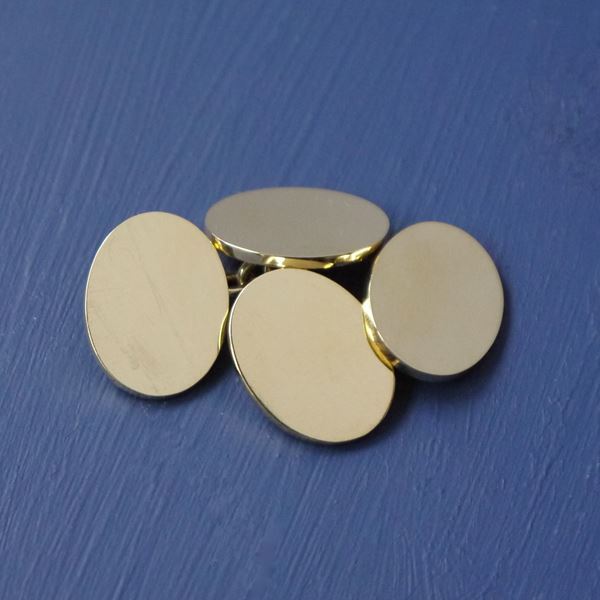 9ct Gold Oval Cufflinks 