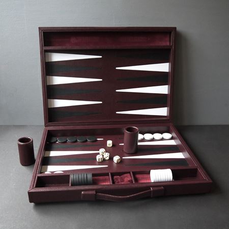 Large Leather Backgammon Board