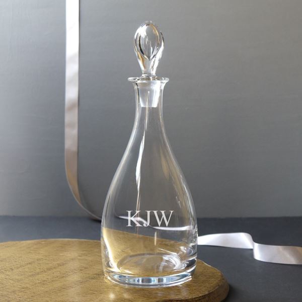 Teardrop Decanter Initials