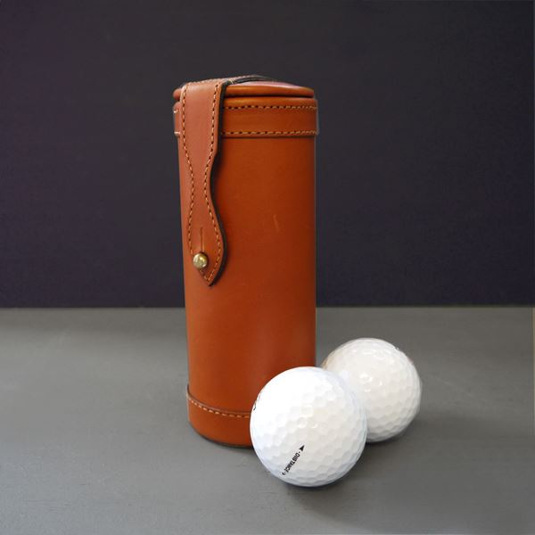 Leather and Suede Golf Ball Holder