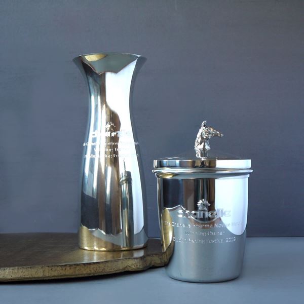Pewter Ice Bucket and Carafe