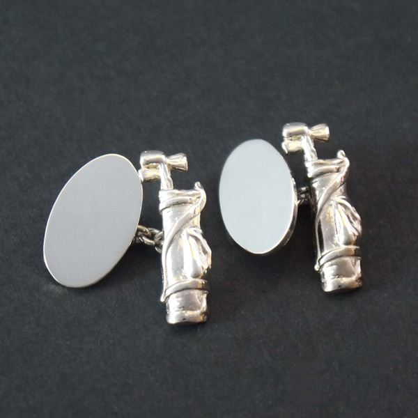 Golf bag cufflinks