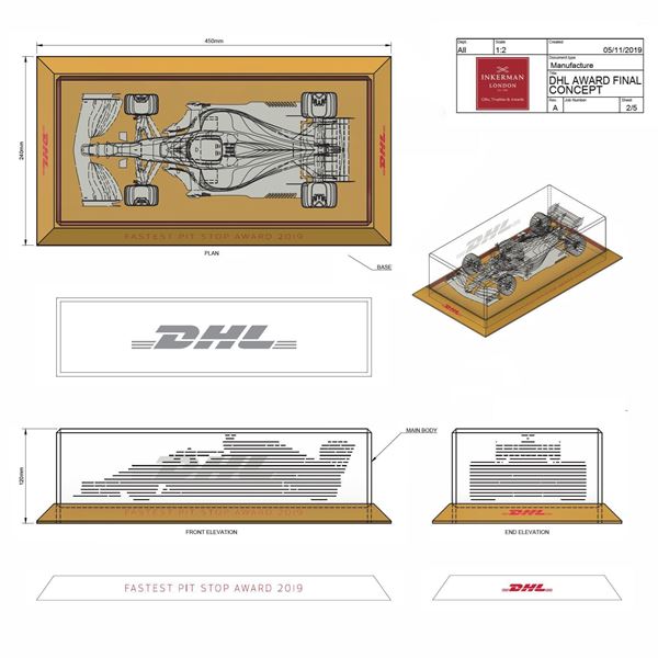 Design Drawing for Formula 1 Fastest Pit Stop Award