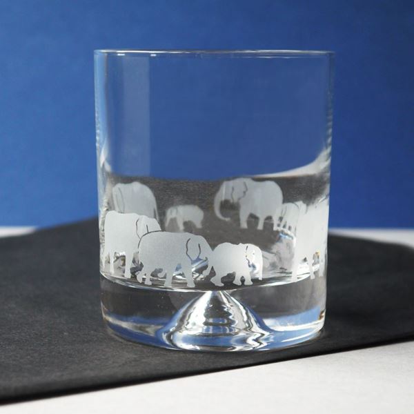 Personalised Engraved Elephant Glass Wine,Tumbler,Highball,Pint 