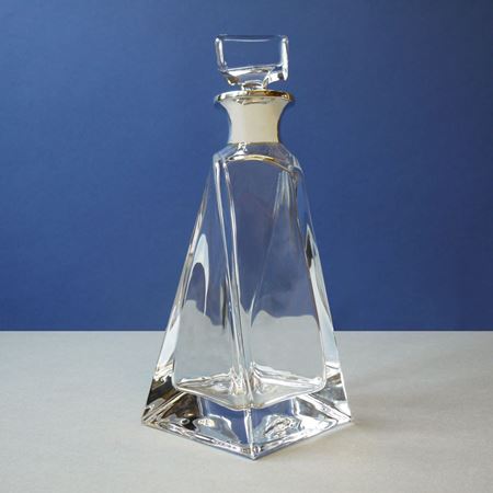 Twisted sterling silver neck decanter