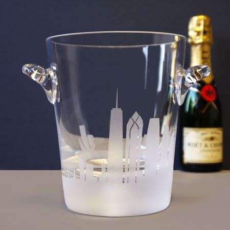 Picture of City Skyline Glass Ice Bucket