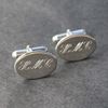 Silver cufflinks