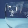 Large Glass Bee Bowl