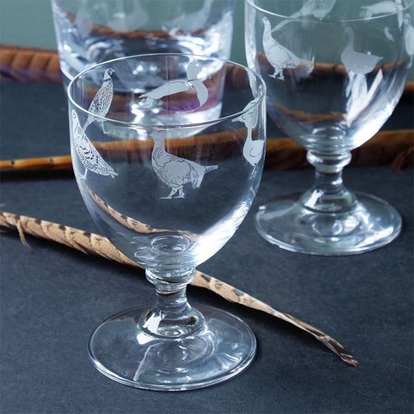 Game Bird Wine Glasses