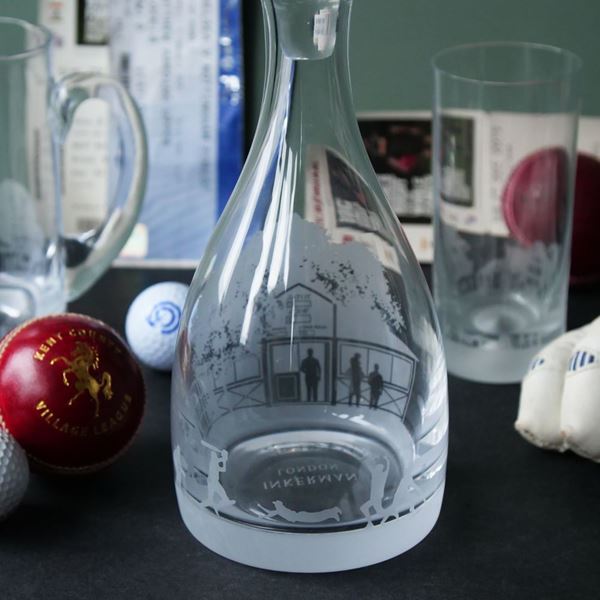 Picture of Sporting Scene Teardrop Decanter