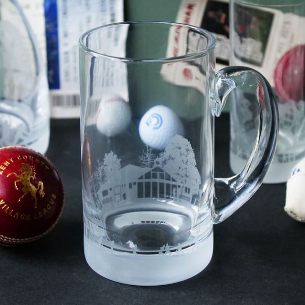 Cricket scene tankard