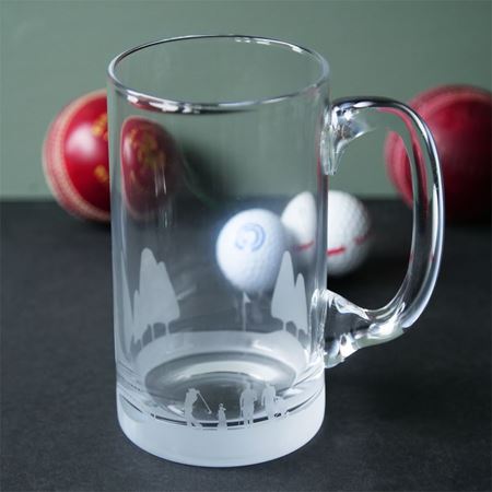 Cricket scene tankard