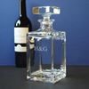 Square decanter with initials
