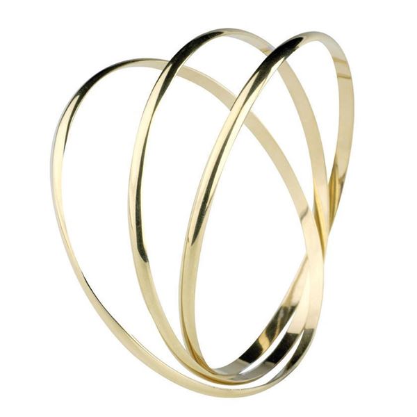 9ct Gold triple Rolling Bangle