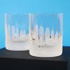 A Pair of New York City Skyline Etched Tumblers