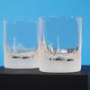 A Pair of Paris skyline Etched Tumblers