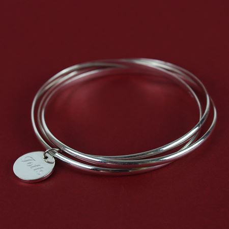 Silver Triple Rolling Bangle