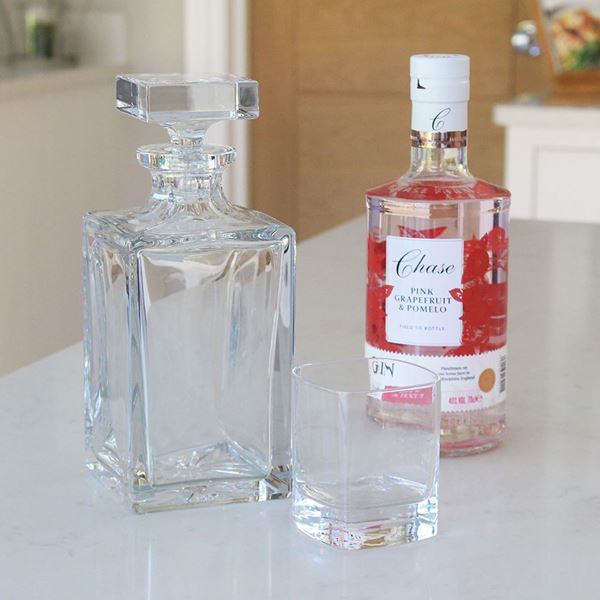 Crystal Square Decanter with square stopper