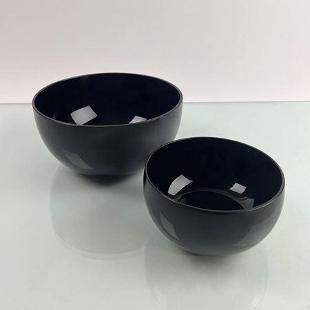 Handblown Black Glass Bowls