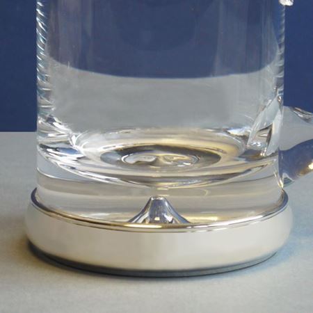 Crystal Pint Tankard with sterling silver base