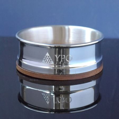 Sterling Silver and Mahogany Coaster