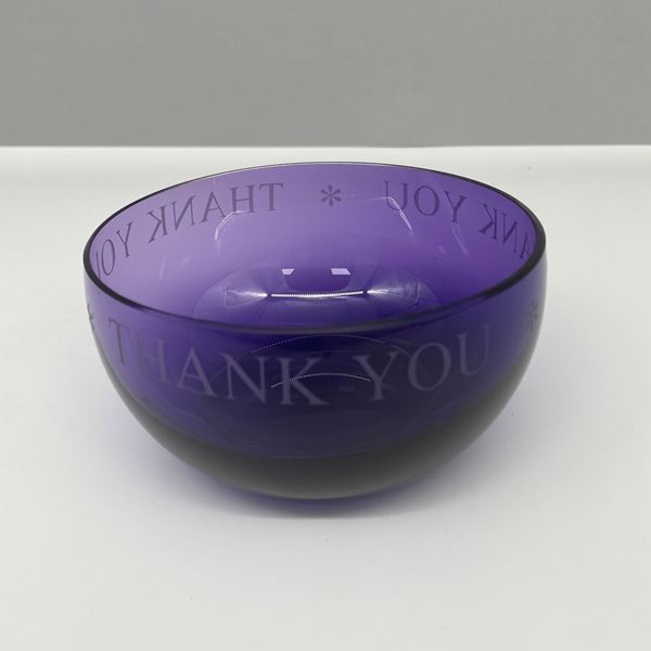 Purple thank you bowl