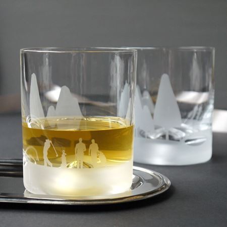 Golf Scene Crystal Jug