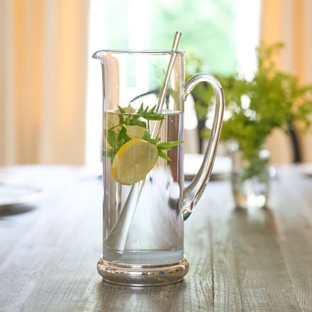 Sterling Silver Footed Jug and Stirrer