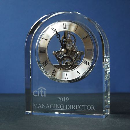 Clear arch clock