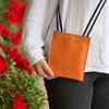 Tilly Crossbody Leather Bag - Orange