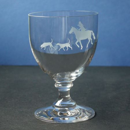 A Pair of Horse and Hound Wine Glasses