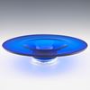 Cobalt Glass Fruit Bowl with Sterling Silver Foot