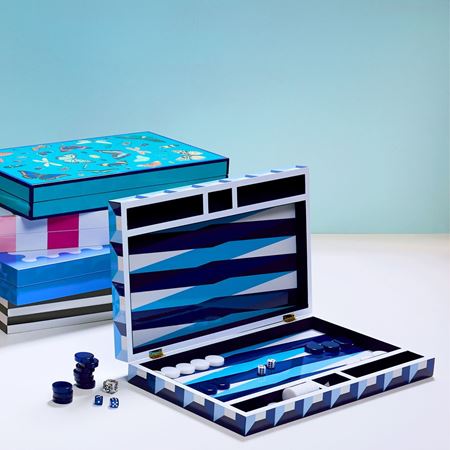Jonathan Adler for Inkerman - Sorrento Blue Backgammon Board