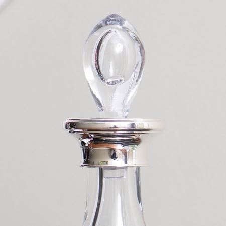 Burford Teardrop Crystal Decanter with a Sterling Silver Neck