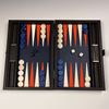 The Benson Backgammon Board - Navy and Orange